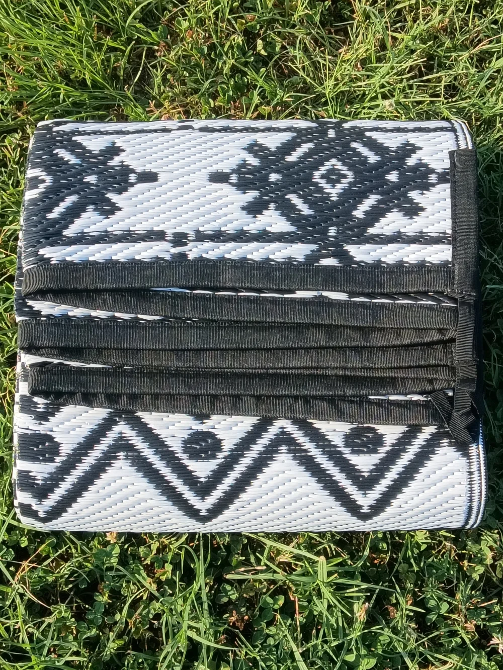Black & White Aztec Outdoor Matt